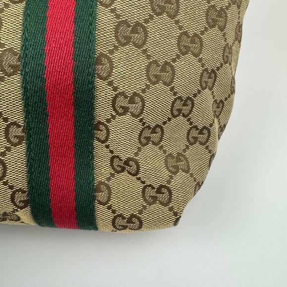 Gucci Web Tote with Green and Red Stripes - Picture 16 of 16